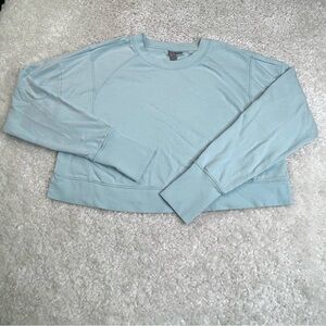 Sweaty Betty Cropped Shirt Terry Cloth Yoga Athleisure Loungewear Sz 8